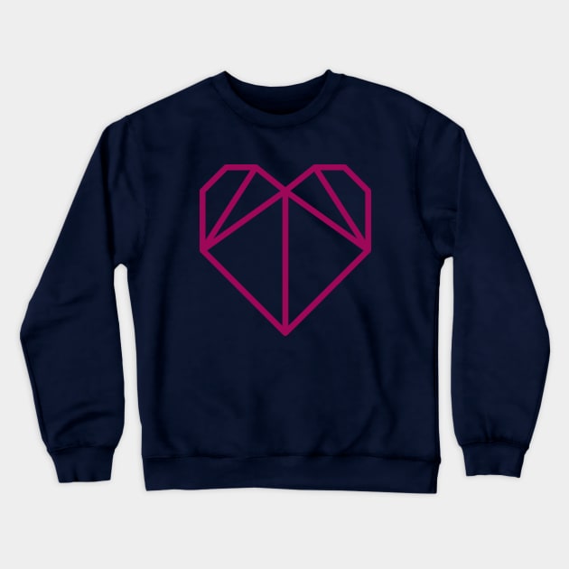 Origami Heart Crewneck Sweatshirt by Karma Chameleon